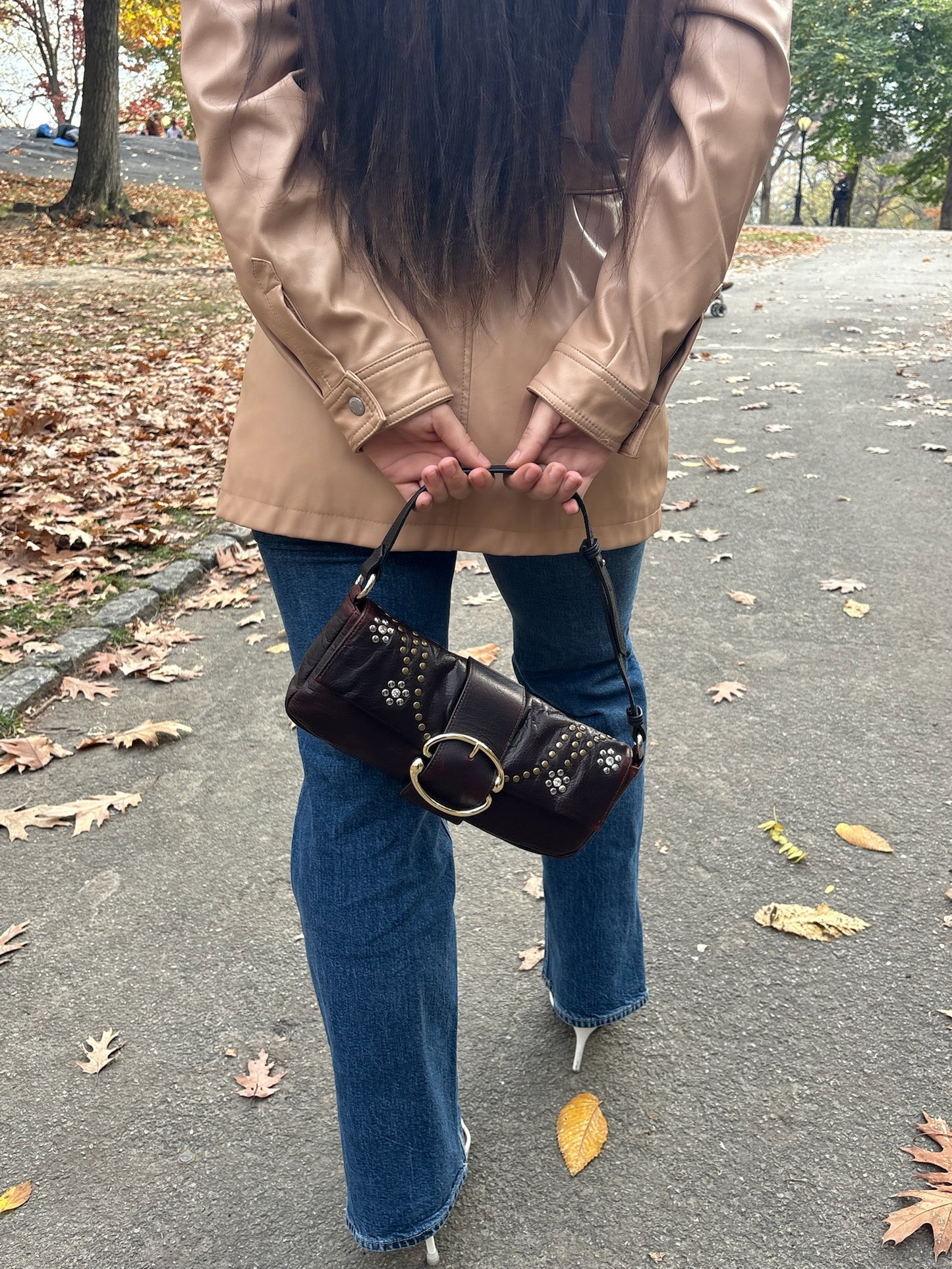 Liv Studded Bling Baguette [Brandy)