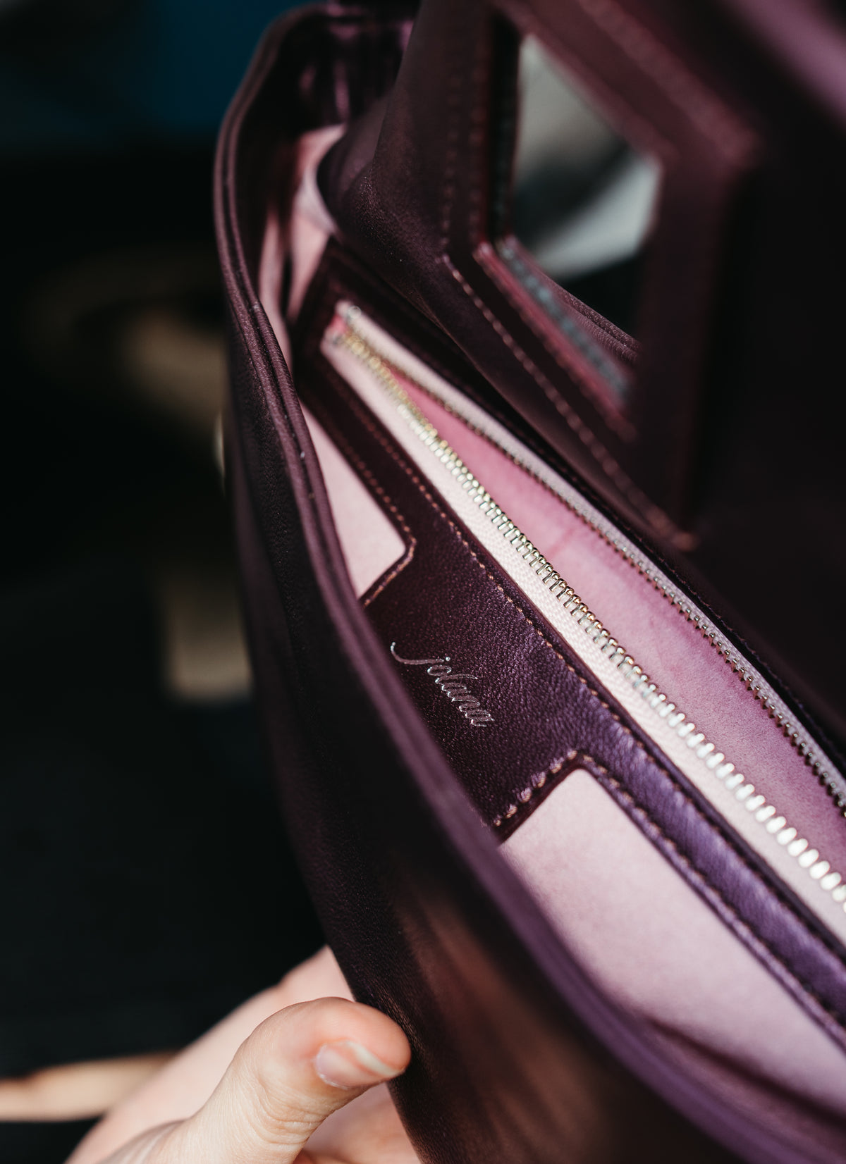 Liv Studded Baguette [Electric Plum]