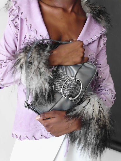 Liv Beaded Baguette [Steel]