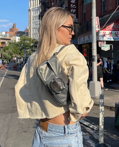 Liv Beaded Baguette [Steel]