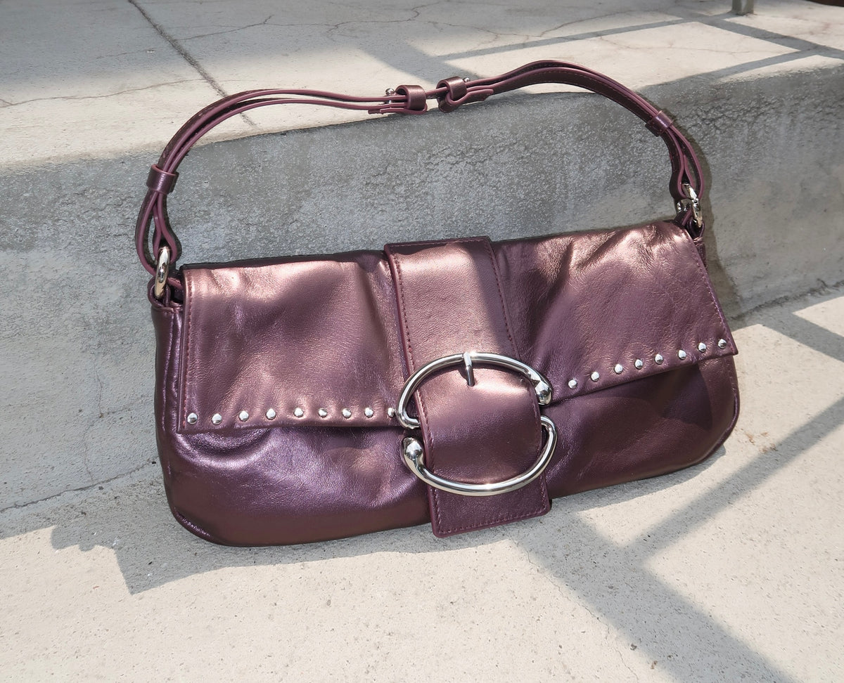 Liv Studded Baguette [Electric Plum]