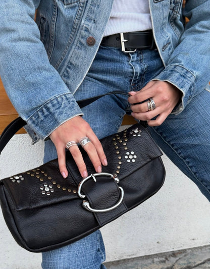 Liv Studded Bling Baguette [Smoke)