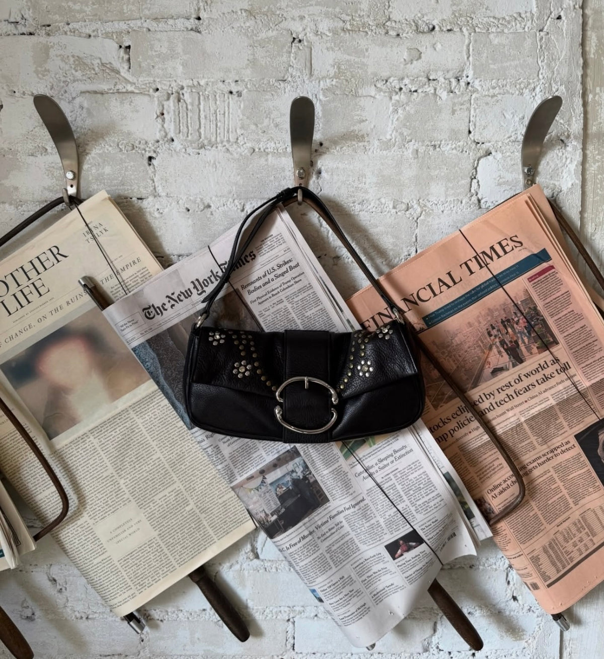 Liv Studded Bling Baguette [Smoke)