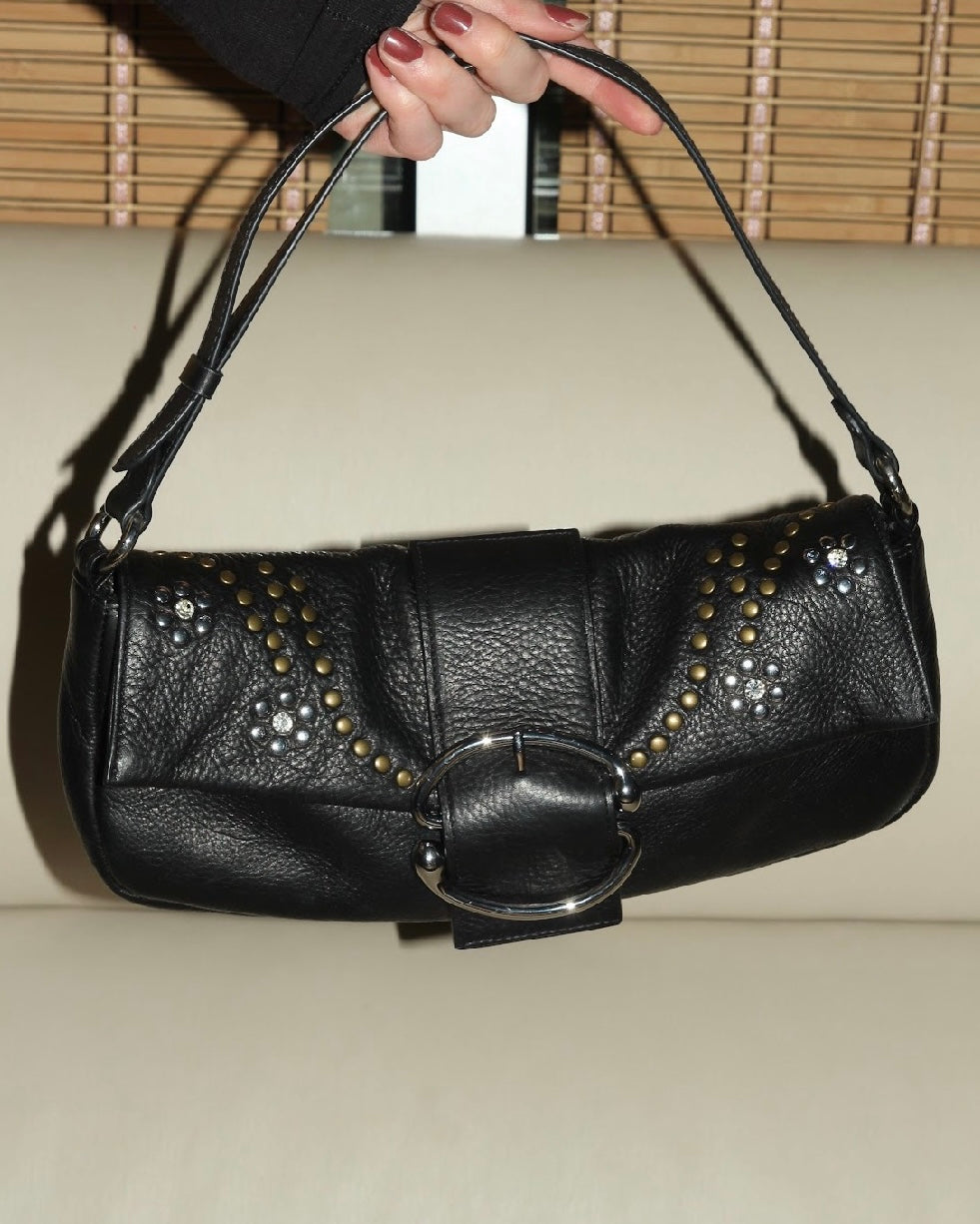 Liv Studded Bling Baguette [Smoke)