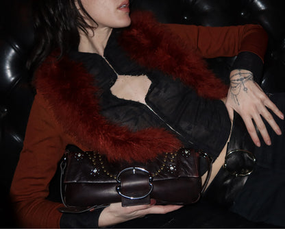 Liv Studded Bling Baguette [Brandy)