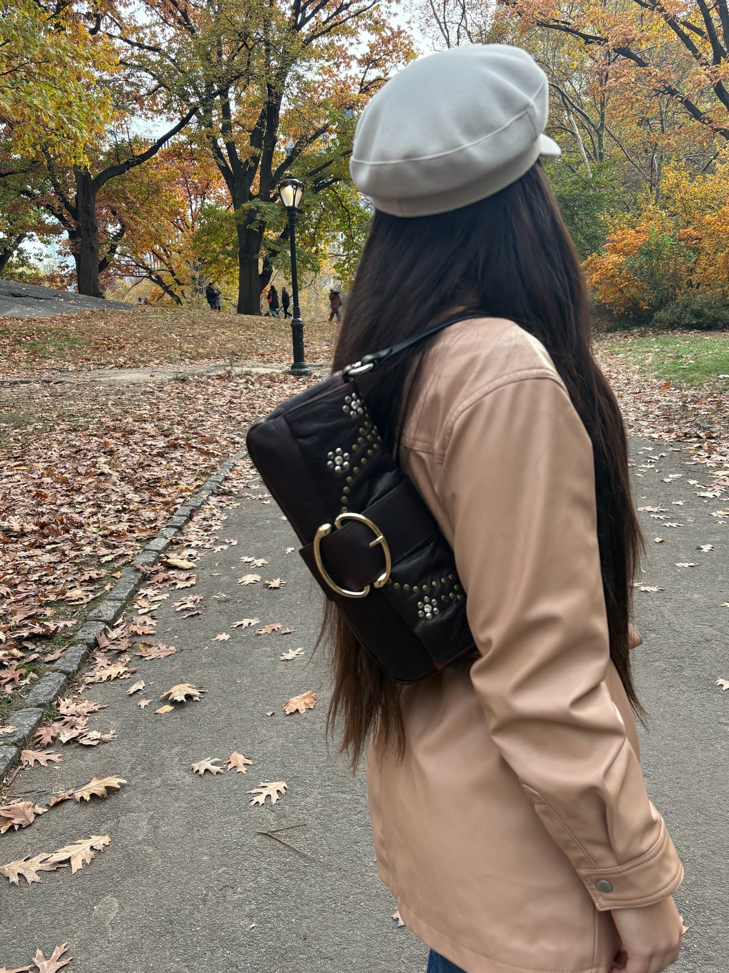 Liv Studded Bling Baguette [Brandy)