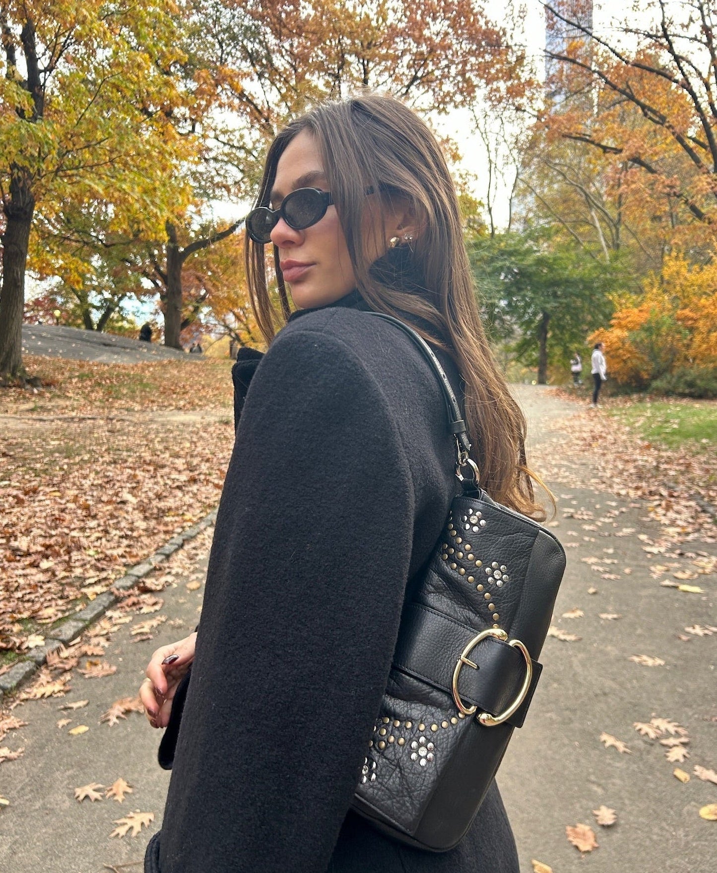 Liv Studded Bling Baguette [Smoke)