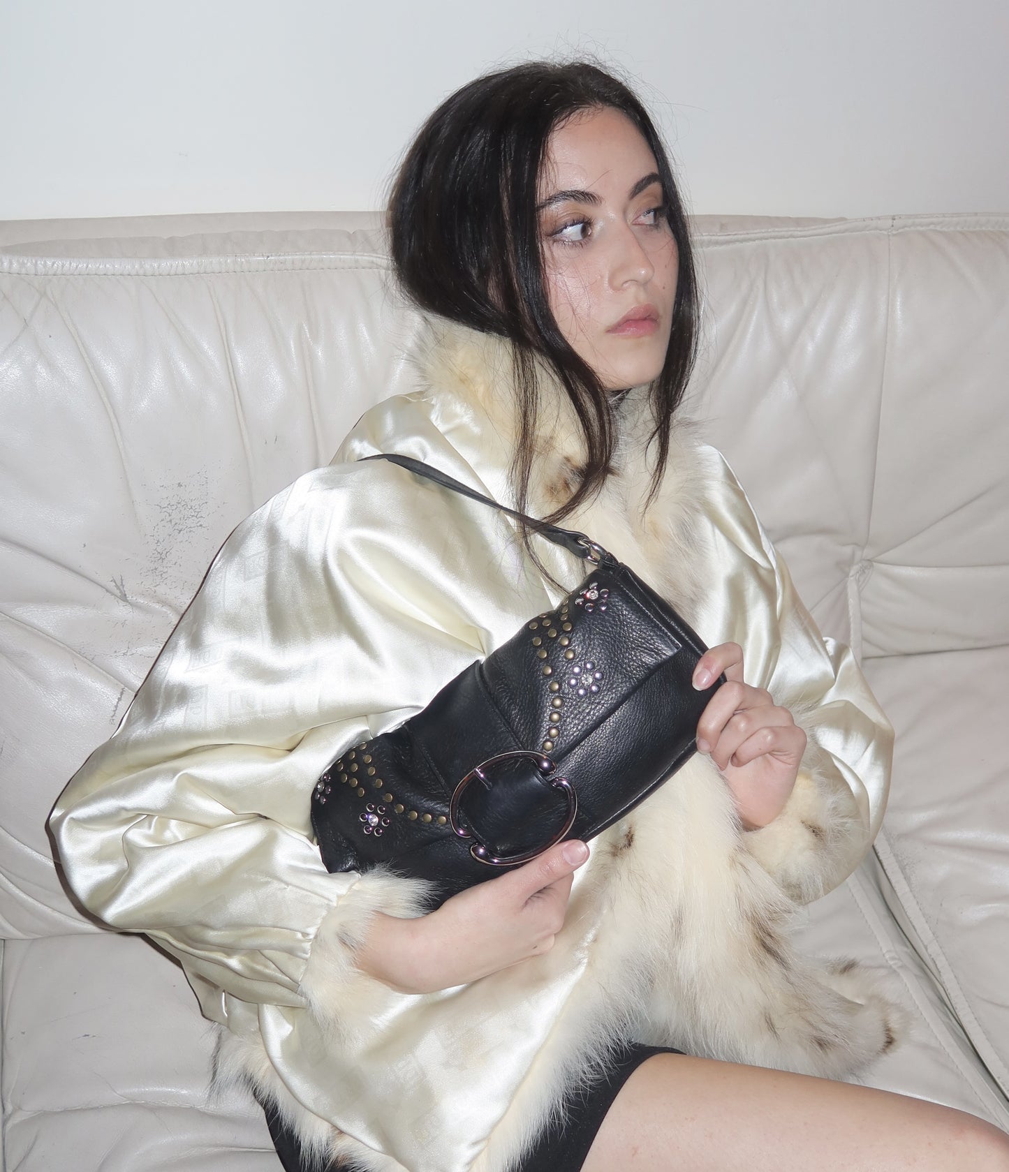 Liv Studded Bling Baguette [Smoke)