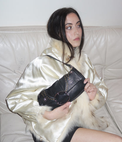 Liv Studded Bling Baguette [Smoke)